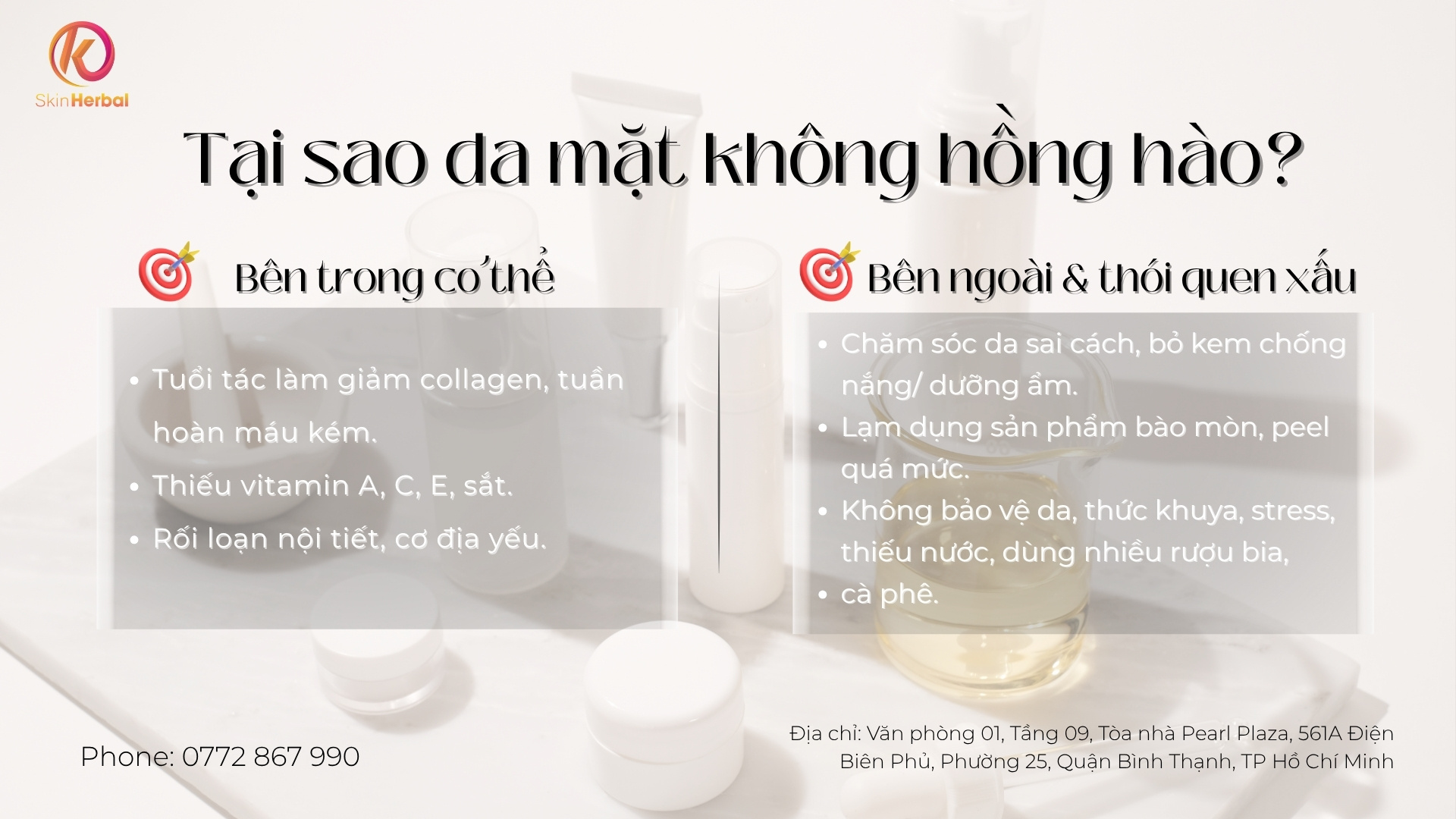 Tại sao da mặt kh&ocirc;ng hồng h&agrave;o?