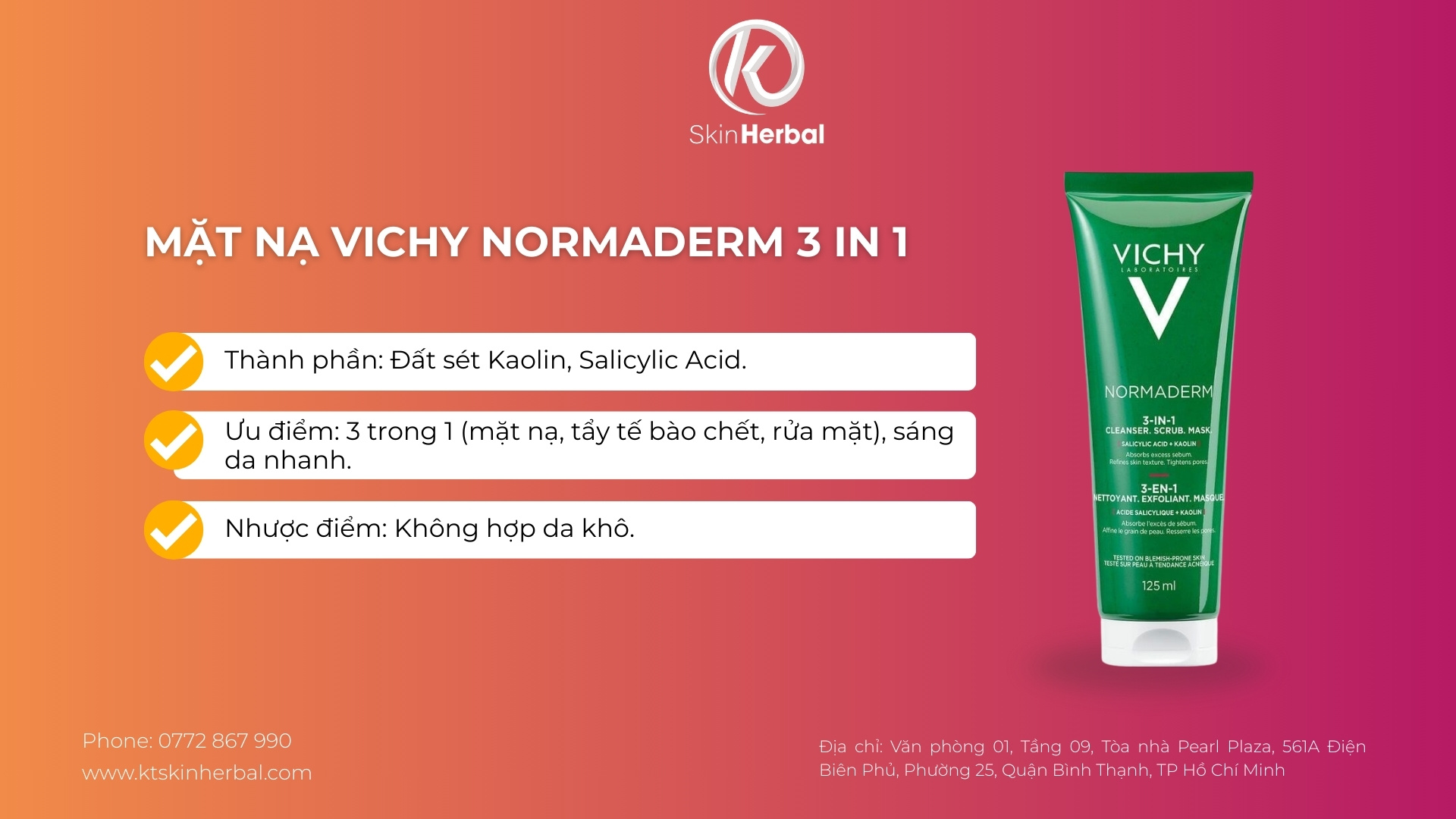 mat-na-Vichy-Normaderm-3-in-1 Mặt nạ Vichy Normaderm 3 in 1