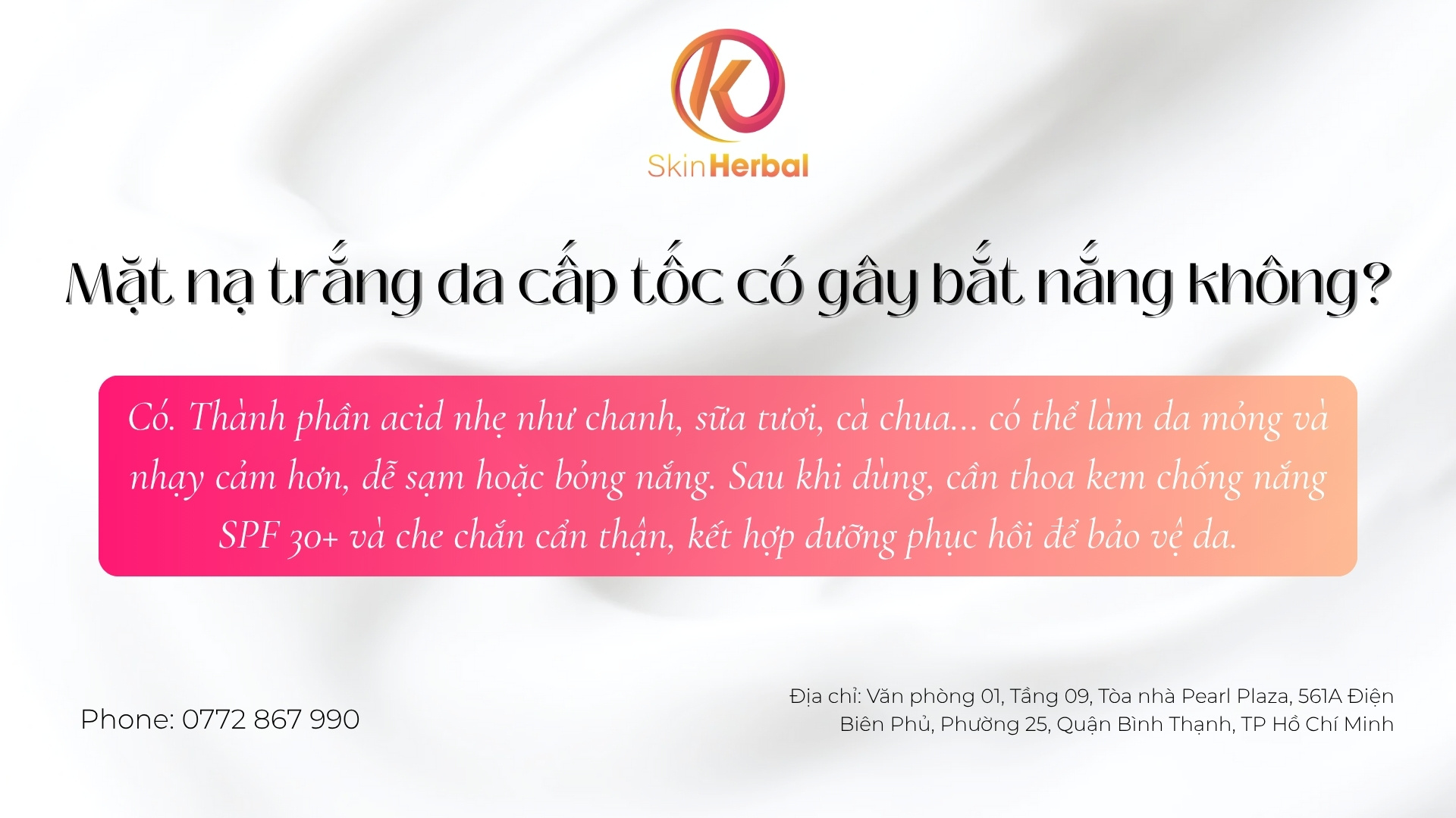 mat-na-trang-da-cap-toc-co-gay-bat-nang-khong Mặt nạ trắng da cấp tốc có gây bắt nắng không?