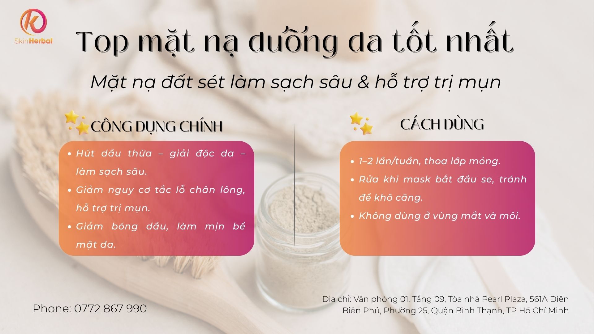 Mặt nạ đất s&eacute;t l&agrave;m sạch s&acirc;u & hỗ trợ trị mụn