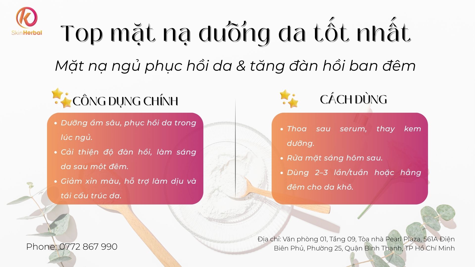 Mặt nạ ngủ phục hồi da & tăng đ&agrave;n hồi ban đ&ecirc;m