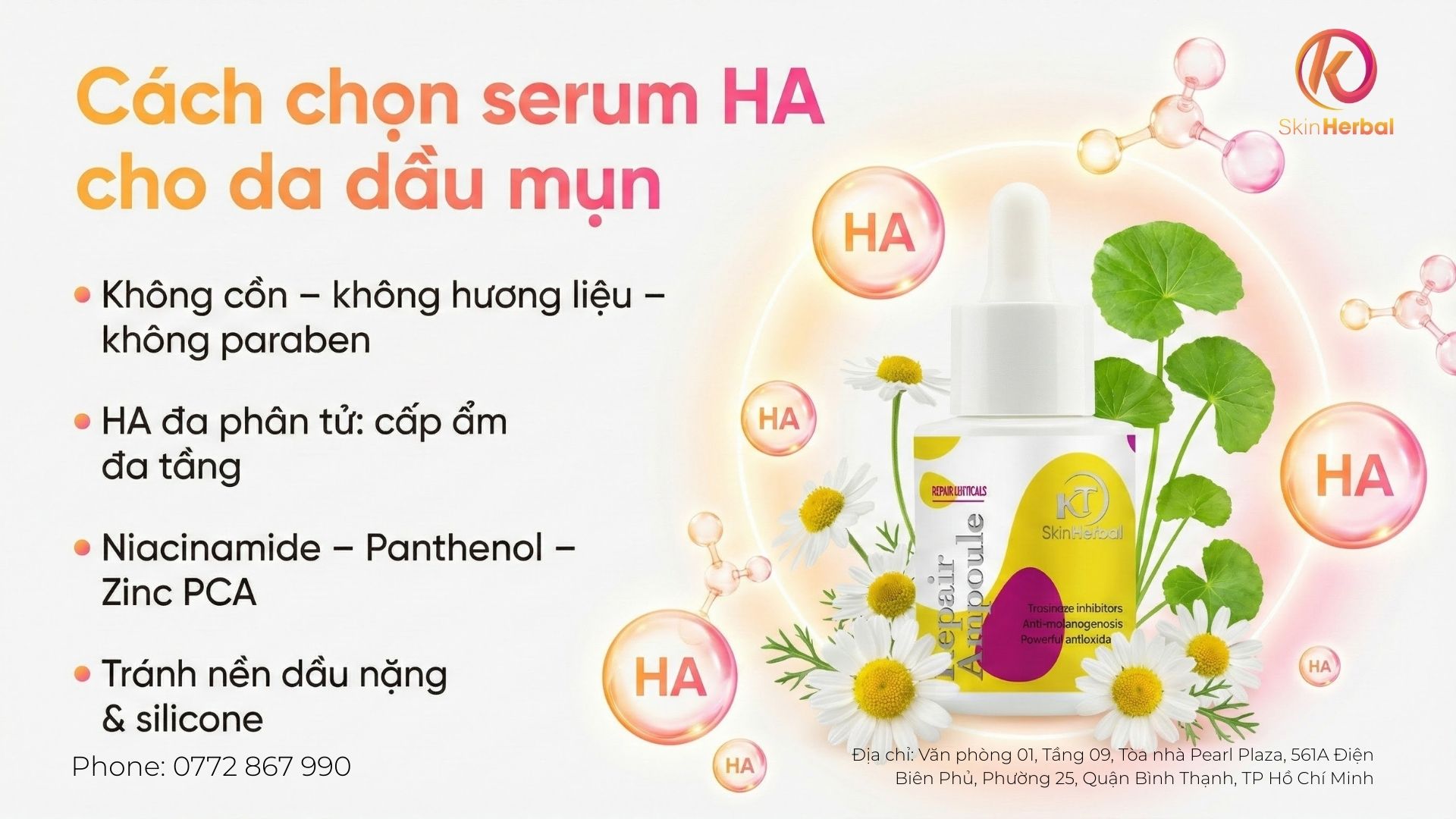 C&aacute;ch chọn serum HA cho da dầu mụn