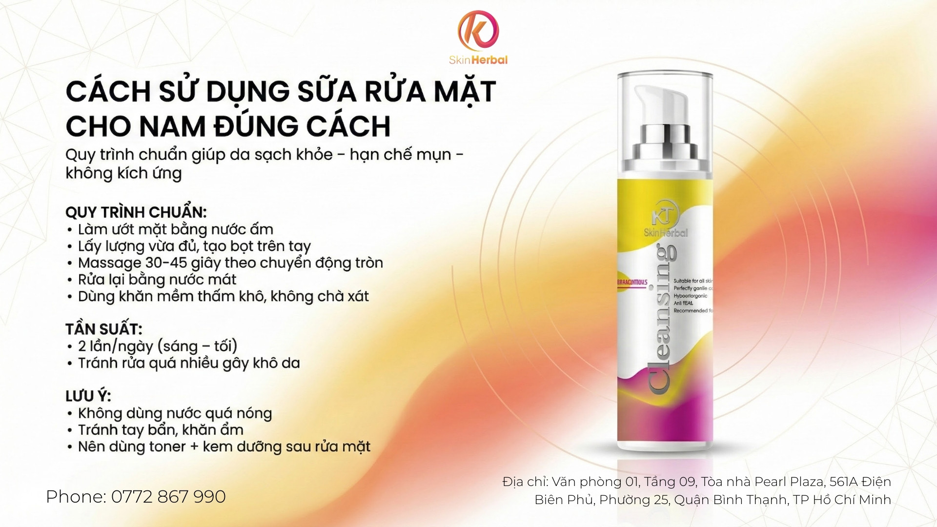 C&aacute;ch sử dụng sữa rửa mặt cho nam đ&uacute;ng c&aacute;ch