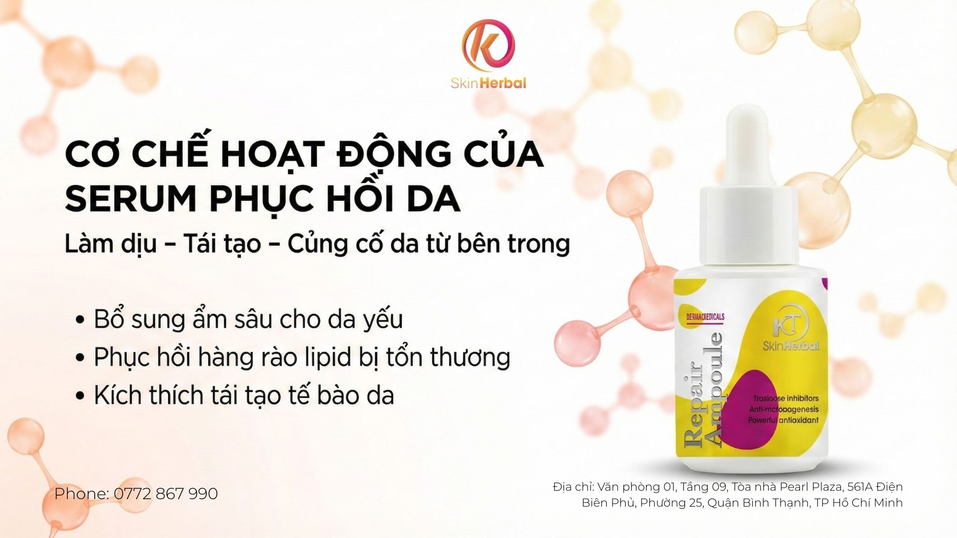 Cơ chế hoạt động của serum phục hồi da