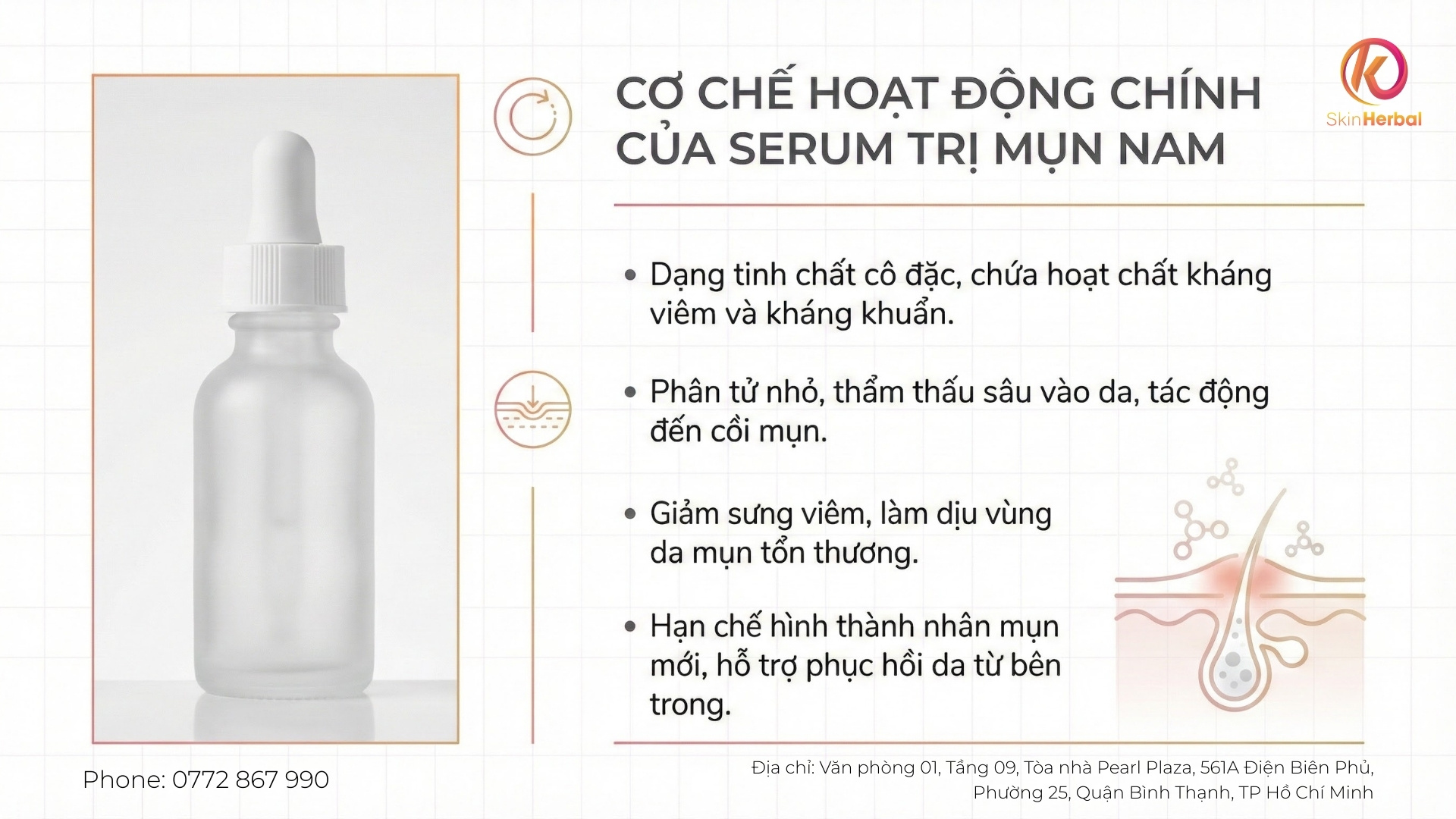 Cơ chế hoạt động của serum trị mụn