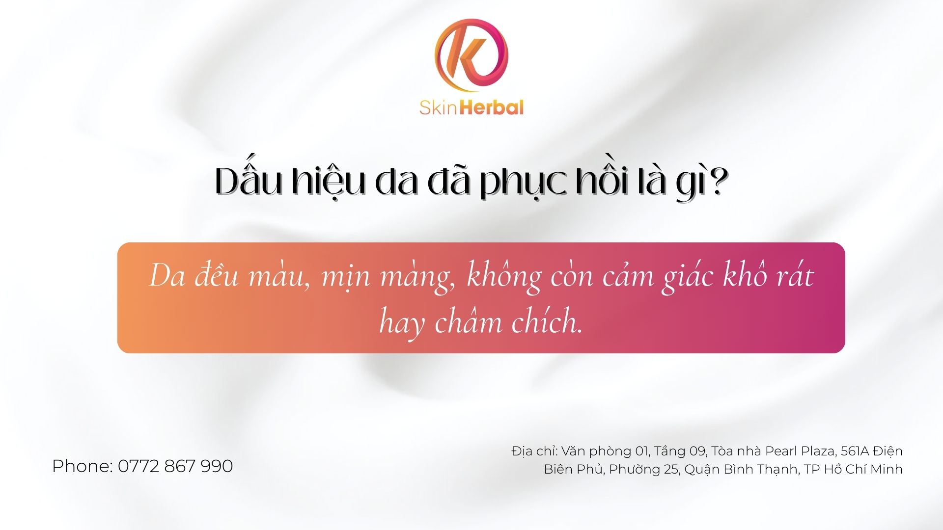 Dấu hiệu da đ&atilde; phục hồi l&agrave; g&igrave;?