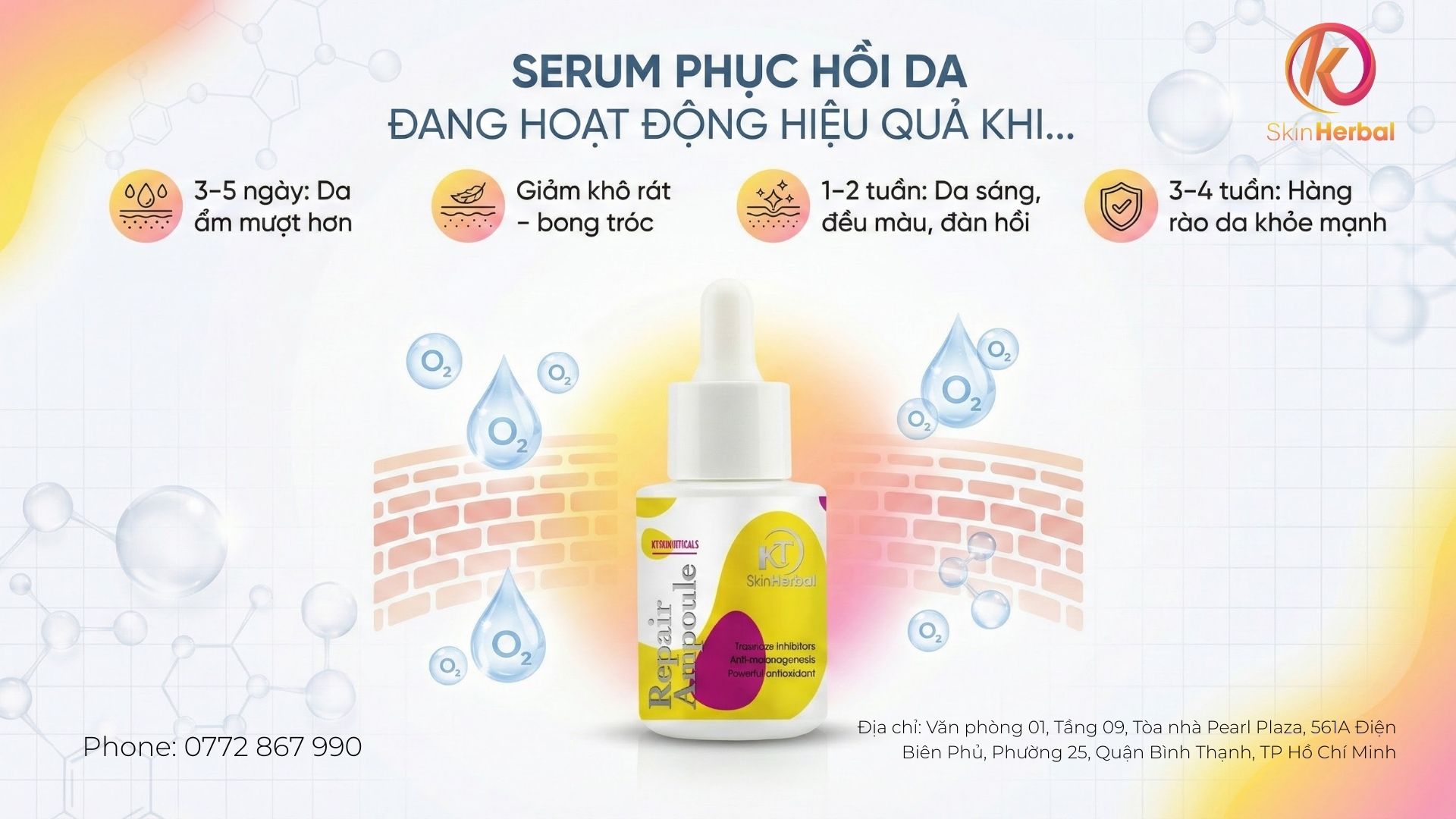 Dấu hiệu serum phục hồi da ph&aacute;t huy t&aacute;c dụng
