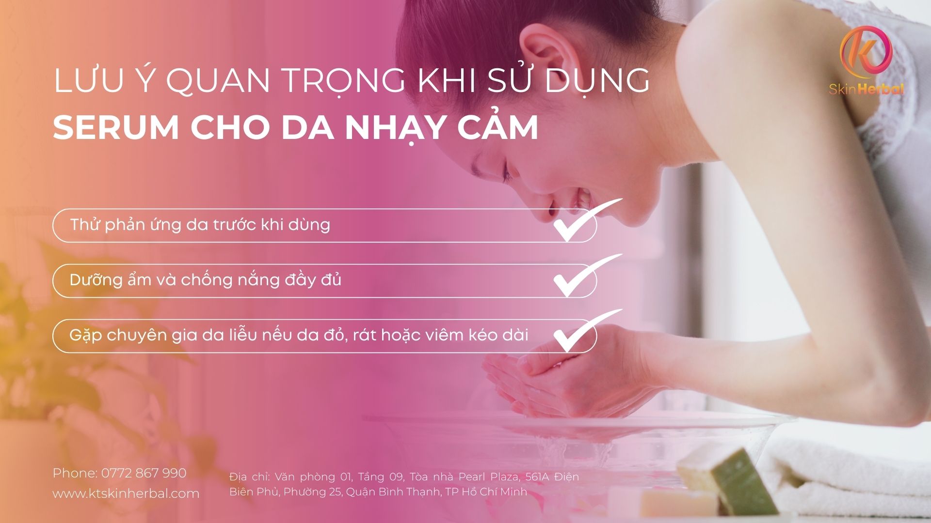 Lưu &yacute; quan trọng khi sử dụng serum cho da nhạy cảm