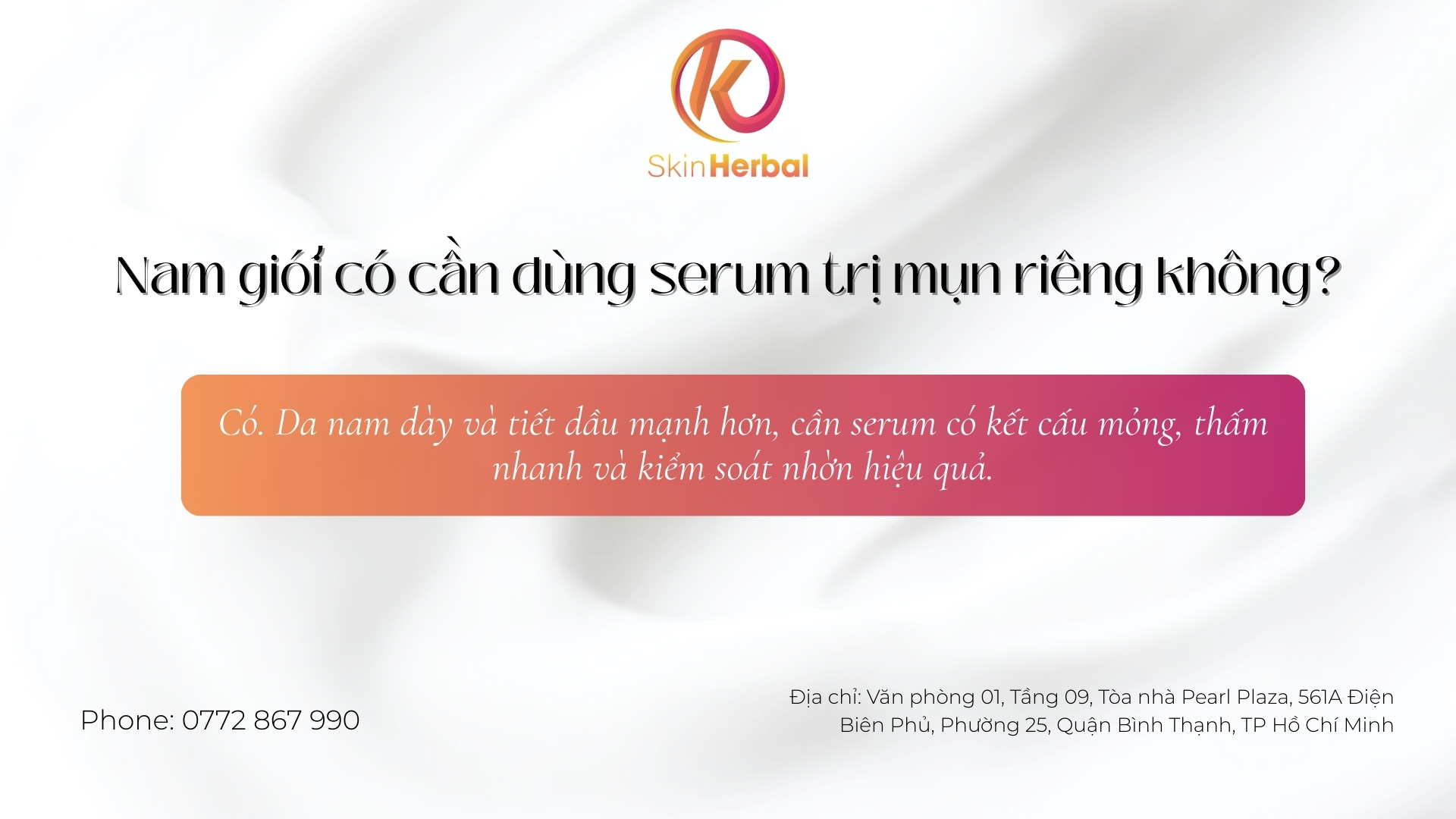 Nam giới c&oacute; cần d&ugrave;ng serum trị mụn ri&ecirc;ng kh&ocirc;ng?