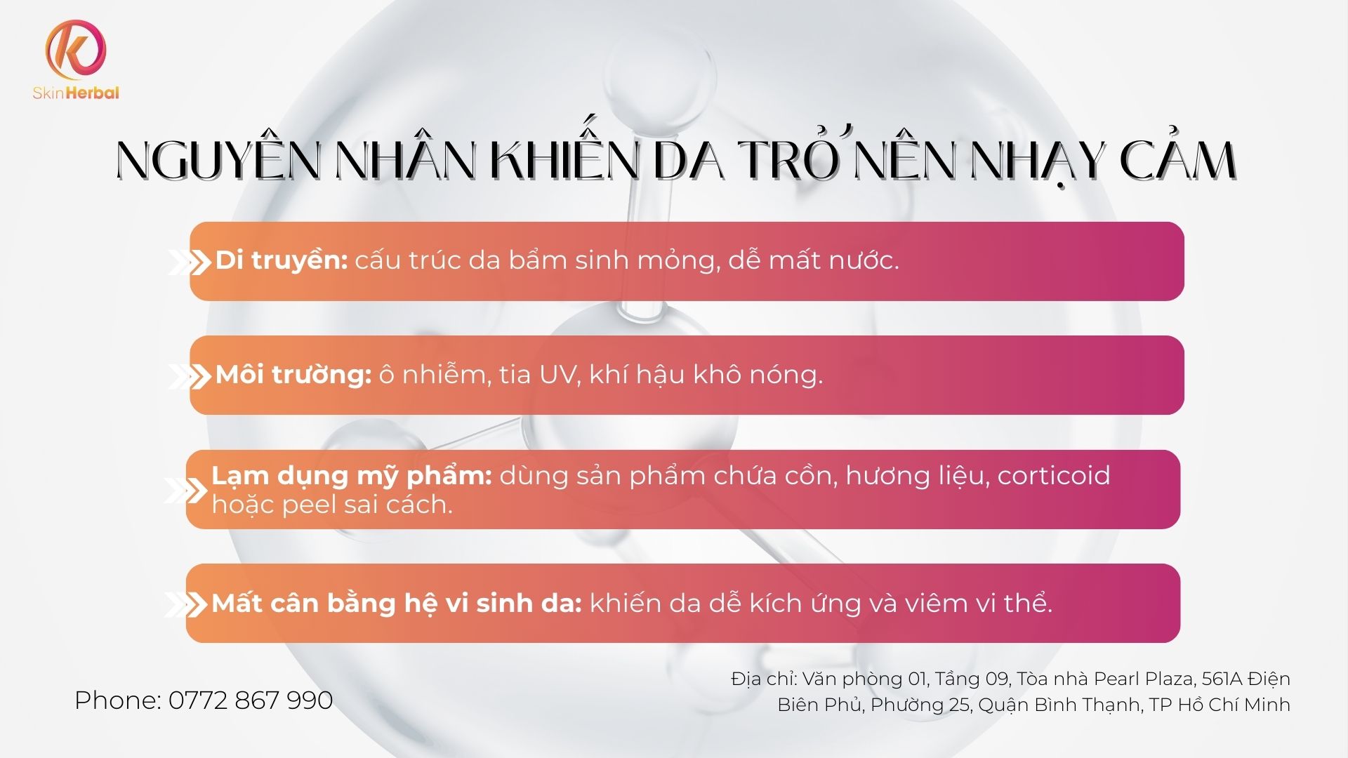 Nguy&ecirc;n nh&acirc;n khiến da trở n&ecirc;n nhạy cảm