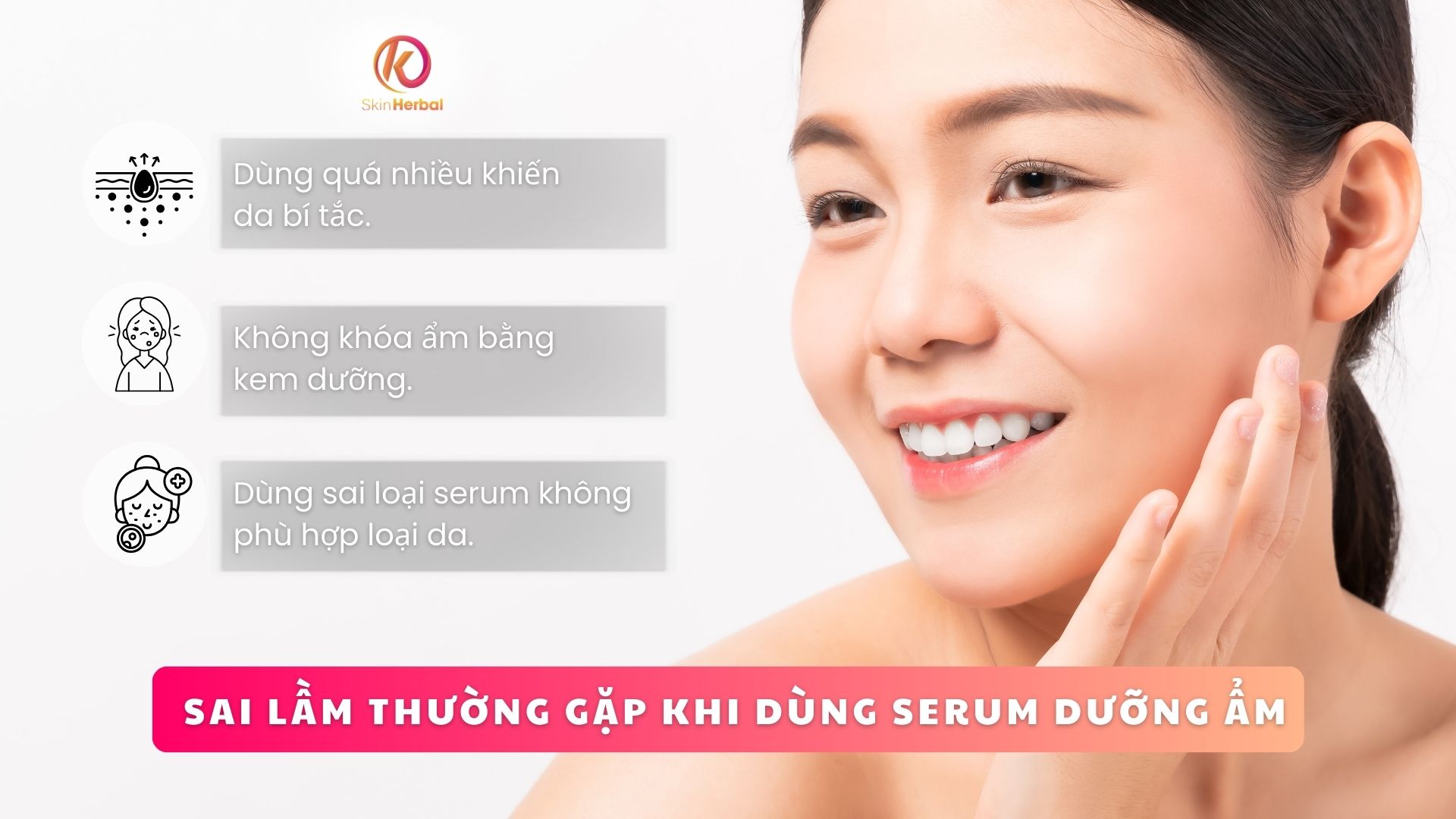 Sai lầm thường gặp khi d&ugrave;ng serum dưỡng ẩm