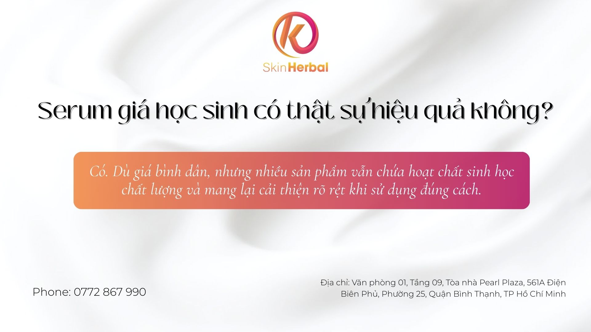 Serum gi&aacute; học sinh c&oacute; thật sự hiệu quả kh&ocirc;ng?