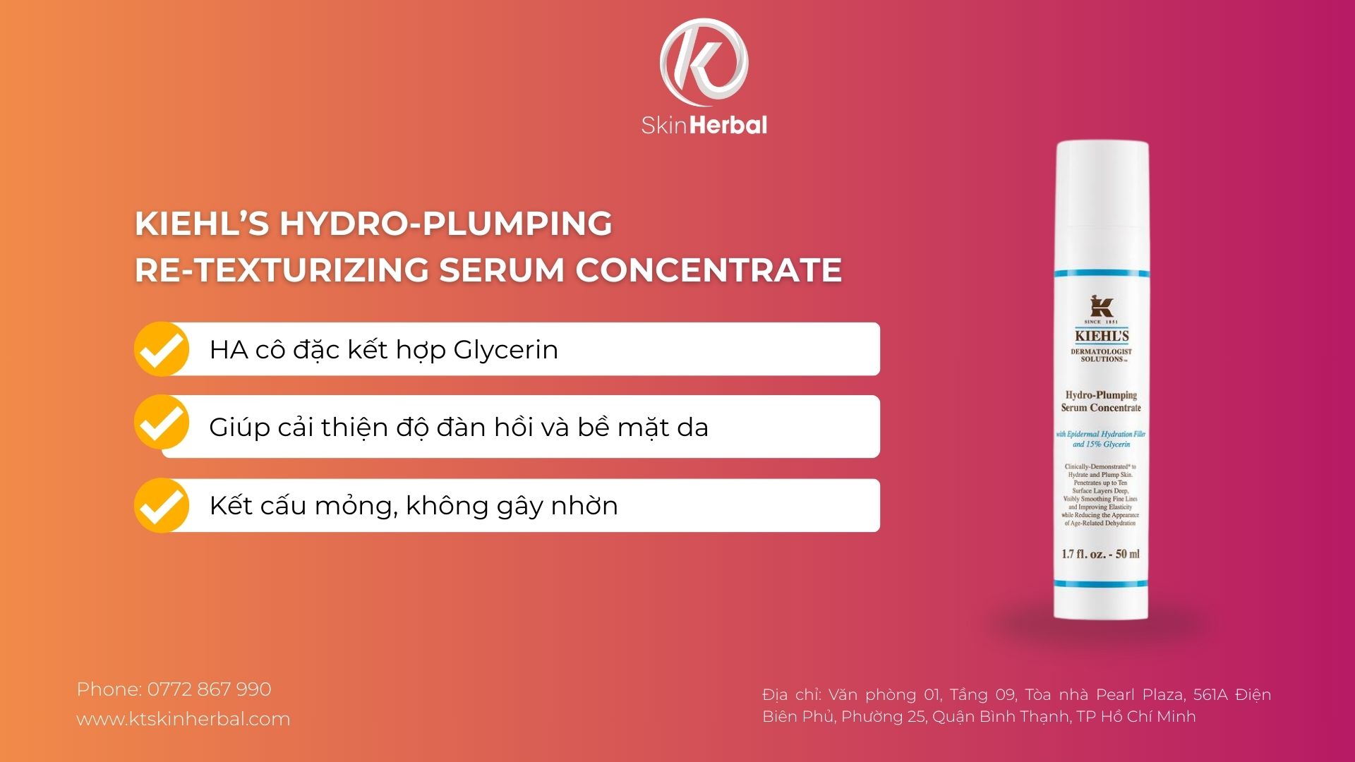 Kiehl&rsquo;s Hydro-Plumping Re-Texturizing Serum Concentrate