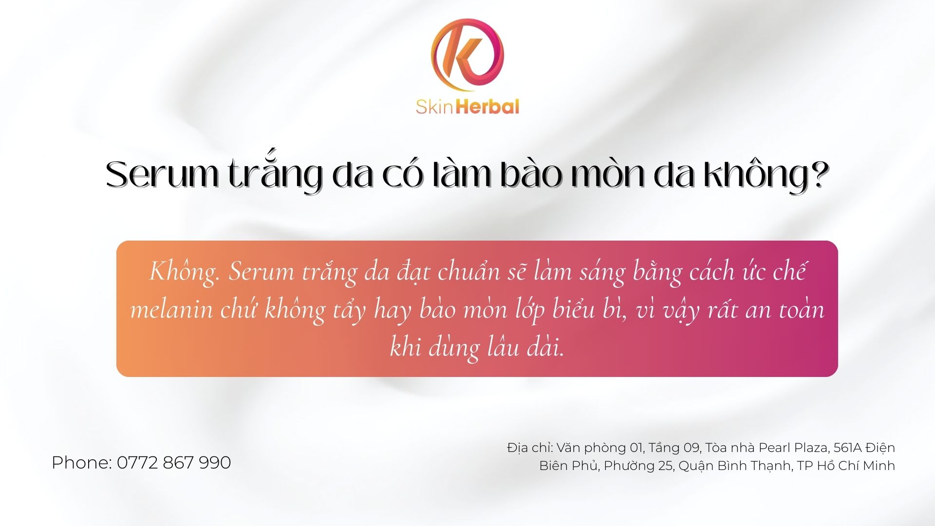 Serum trắng da c&oacute; l&agrave;m b&agrave;o m&ograve;n da kh&ocirc;ng?