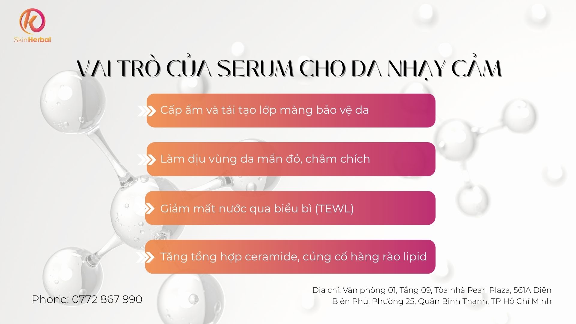 Vai tr&ograve; của serum cho da nhạy cảm