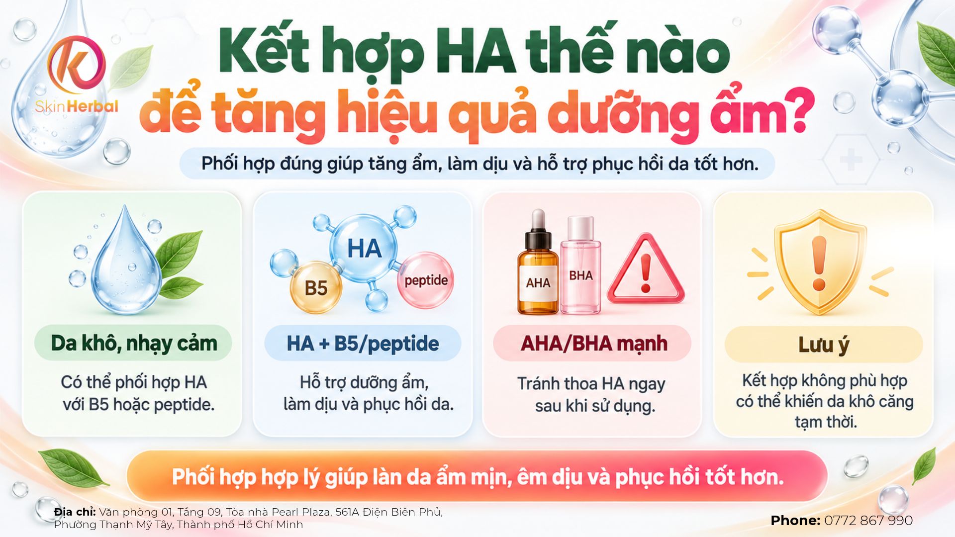 Phối hợp nhiều lớp serum để tăng hiệu quả dưỡng ẩm