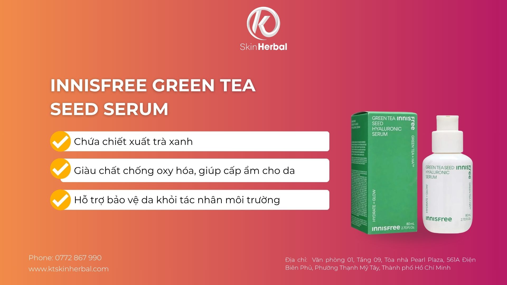 serum-giup-da-cang-bong-min-mang-Innisfree-Green-Tea-Seed-Serum Innisfree Green Tea Seed Serum
