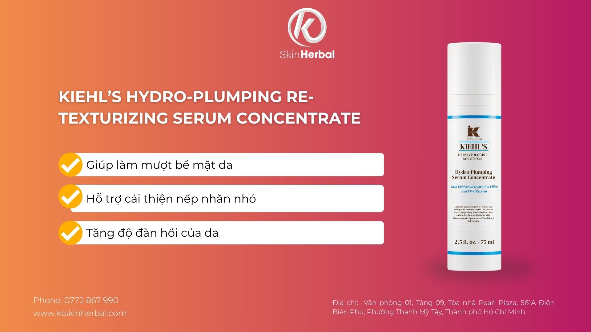 serum-giup-da-cang-bong-min-mang-Kiehl’s-Hydro-Plumping-Re-Texturizing-Serum-Concentrate Kiehl’s Hydro-Plumping Re-Texturizing Serum Concentrate