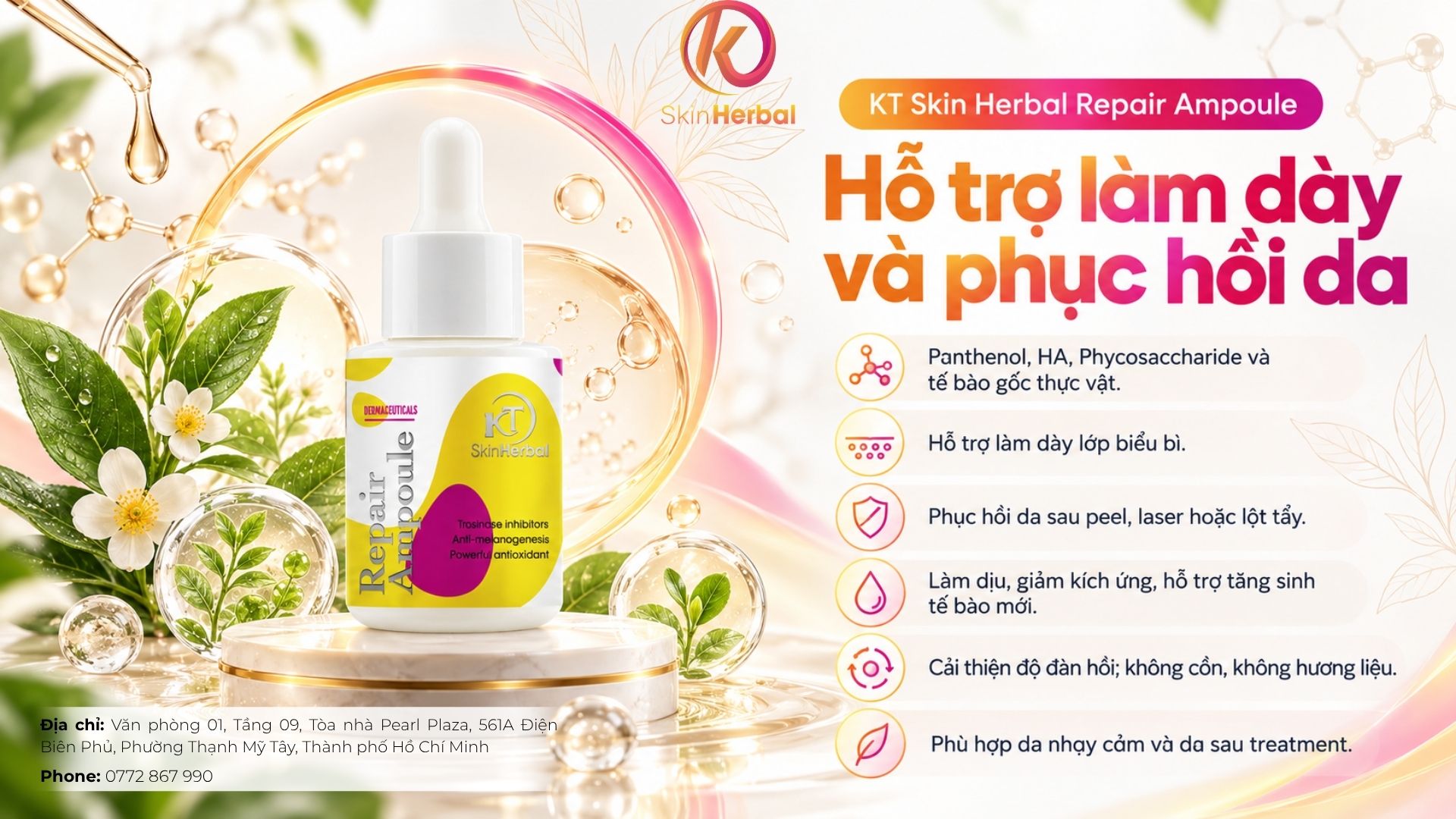 serum-lam-day-da-mat-kt-skin-herbal-repair-ampoule KT Skin Herbal Repair Ampoule – serum tế bào gốc giúp làm dày và tái tạo da